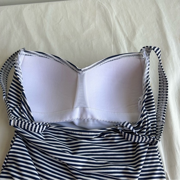 Nip Tuck Sorrento Nautical Stripe Tankini Swim Top Swimsuit - Picture 7 of 10